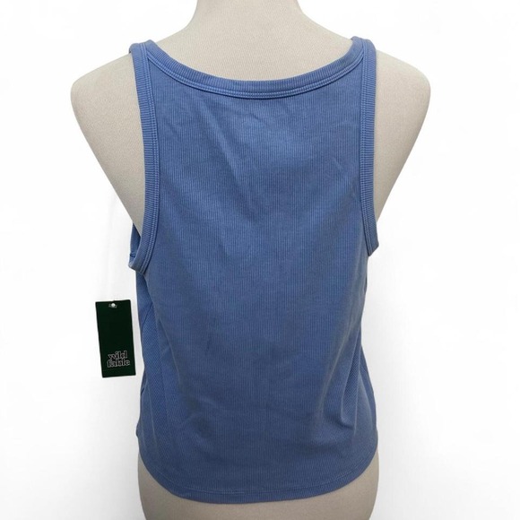 Blue ribbed tank top-NWT - Picture 2 of 5